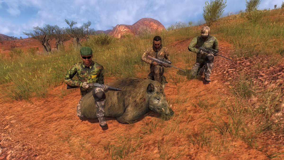 TheHunterSpain's tweet photo. Guarro cobrado hace un rato,entre parrafadas y charlas de caza,en Australia junto a los compañeros Beerman y Luisillo http://t.co/D5Ea2ymeKb