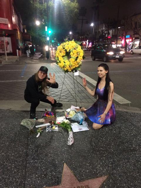 My fav pic of the day w <a href="/madbrumby/">Madeline Brumby</a> &amp; Leonard Nimoy's star #RIP #livelongandprosper