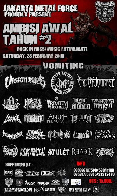 Hari ini!!! Kami main di acara Ambisi Awal Tahun #2, Rossi Musik Fatmawati. Datang dan ramaikan!!! \m/