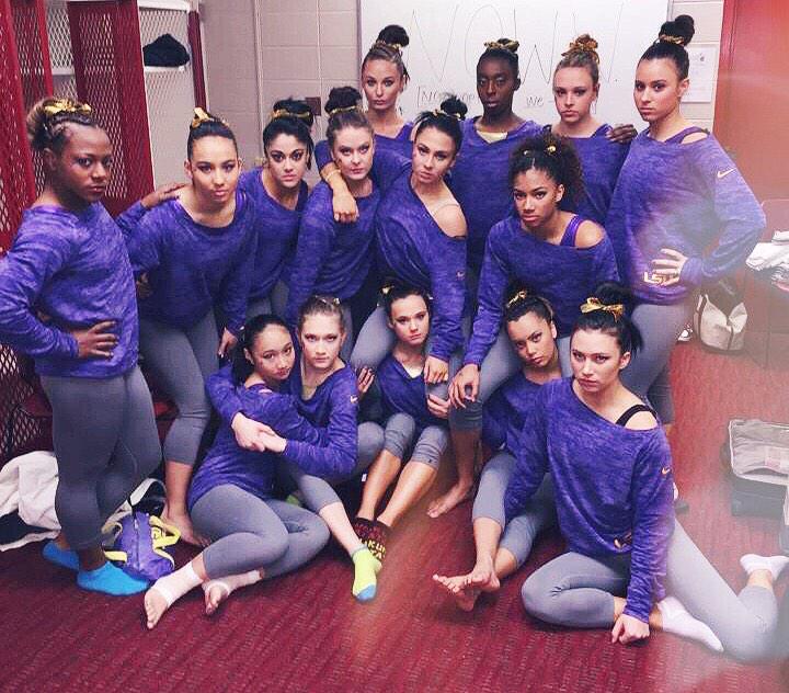Ashleigh_Gnat's tweet photo. So proud of these stone cold killas⛵️🔥 #WeBurntTheShips #WDGT @LSUgym http://t.co/5rk7mFYsbF