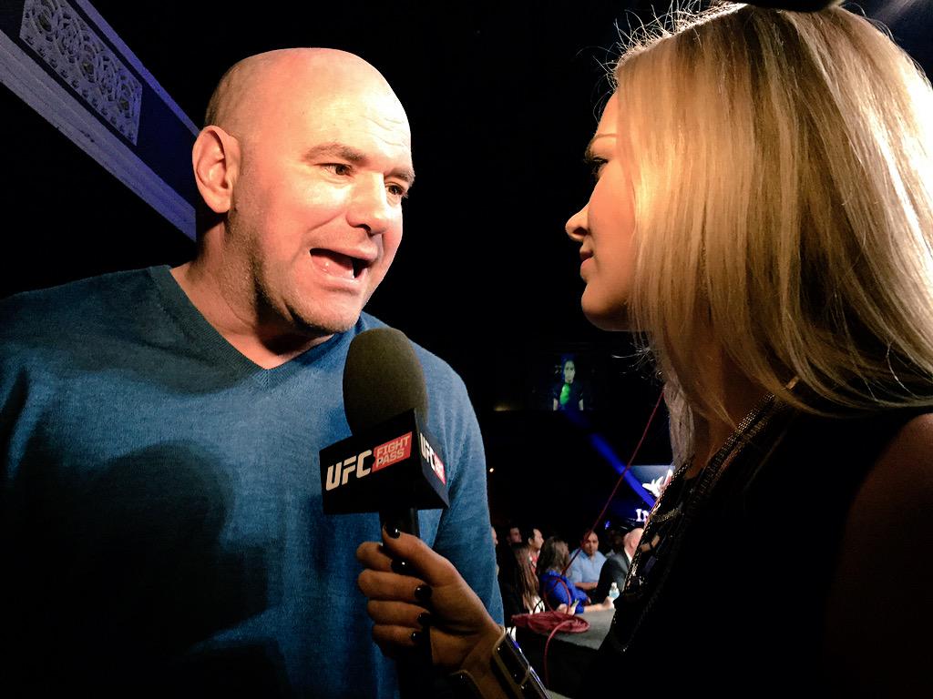 @laura_sanko speaking with @danawhite on #InvictaFC11 #UFC #mma #UFCFightPass future #Cyborg vs. #Rousey? #Tweet