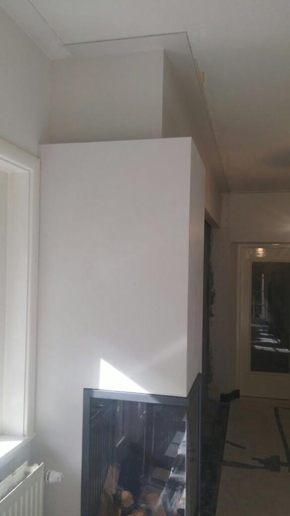 Openhaard voor &amp; na. #zeist #knauf #stukadoor #vakwerk #kwaliteit #utrecht #offerte ottenstucadoors.nl