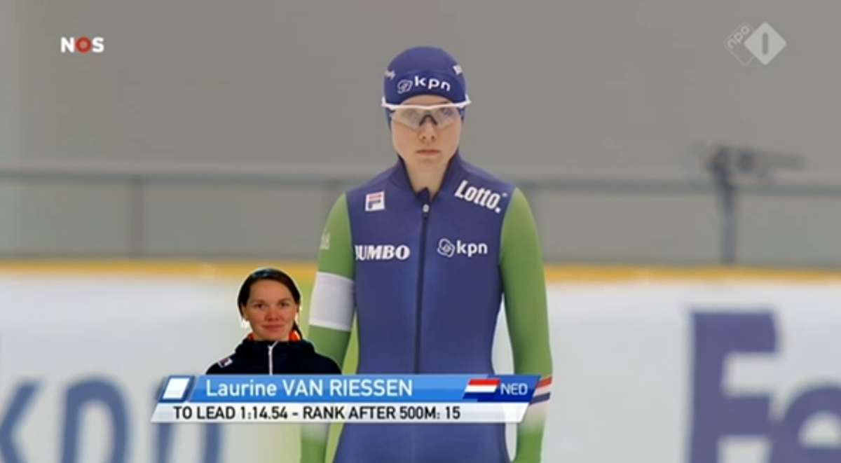 Concentratie bij <a href="/LaurinevRiessen/">Laurine van Riessen</a>. Zij start nu op haar 1e 1.000 meter in Astana.