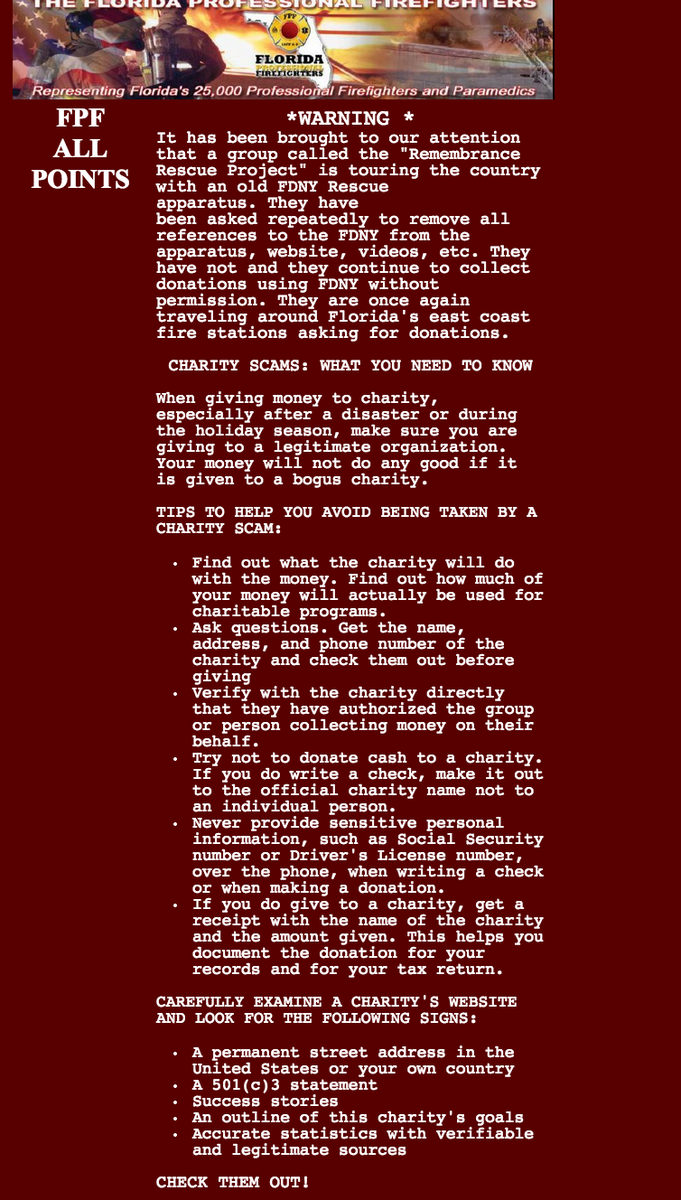 *WARNING *
It has been brought to our attention that a group called the "Remembrance Rescue Project".