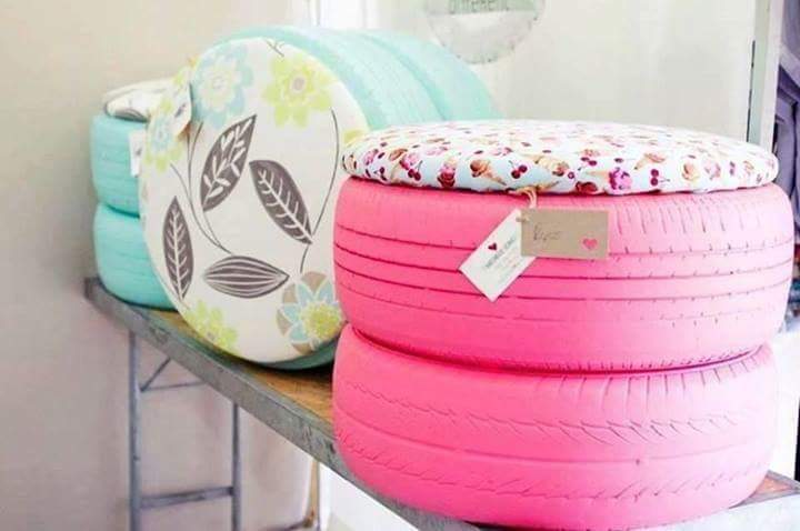 1O_Sandra's tweet photo. Lo quiero RT "@devidetallitos: Reutilizar neumáticos para hacer puf #manualidades #reciclar #decoracion http://t.co/zwW6GEaTAQ"