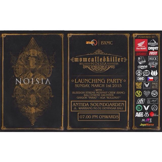 Jangan lupa besok... Launching album perdana band metal core kebanggaan bali <a href="/MCK_Bali/">MOM CALLED KILLER</a> #noisia #indieband #metalcore