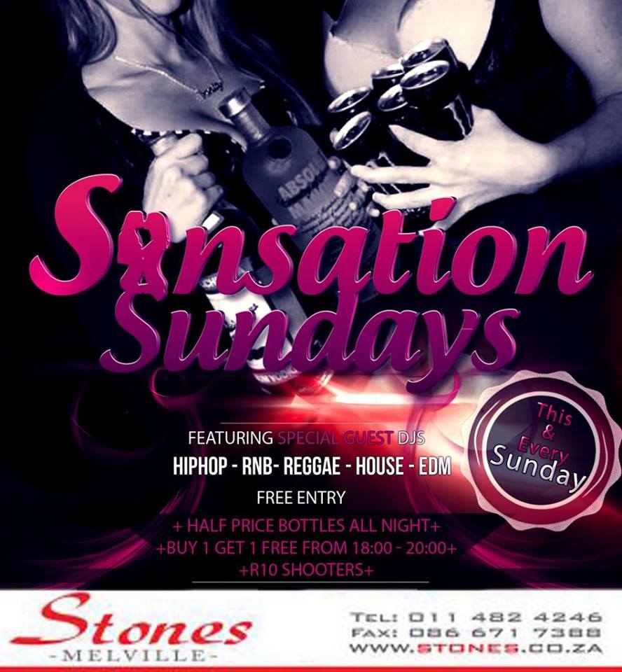 #Sinsation Sundays at <a href="/StonesMelville/">#ShakedownThursday</a> t <a href="/Spontaneous_Dj/">The Peoples Dj</a> and <a href="/Dj_Macluvin/">DJ Macluvin</a> half prices of bottles the whole day