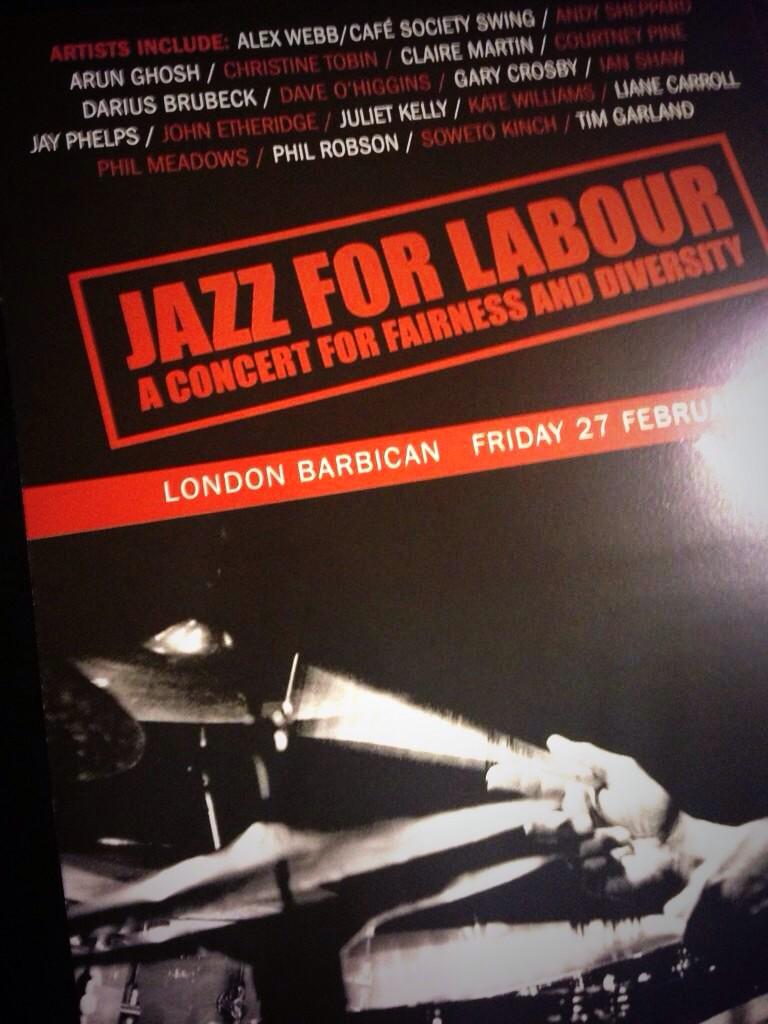 JazzForLabour's tweet photo. THANKYOU artists & audience for making #JazzForLabour a success #Jazz heartfelt Fairness Diversity Equality #Labour http://t.co/XjAEgMecKw