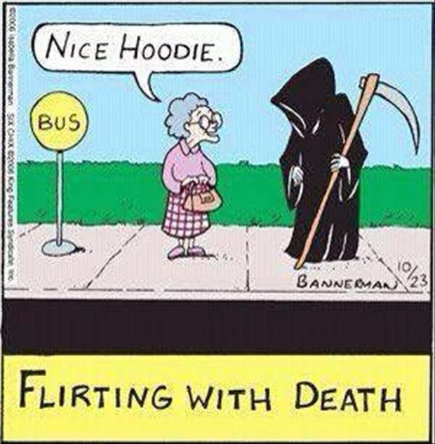 doctatum's tweet photo. Early morning humor for #hpm15 to set tone for State of Science talk: flirting with death http://t.co/rSvhkGqgbD