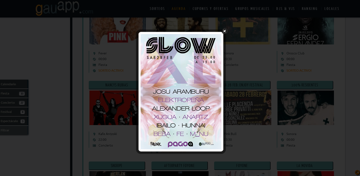 gauapp's tweet photo. Hoy toca disfrutar del formato XL de #SLOW en #Pagoa con @AnartzNoma @ibailo @JosuAramburu @hunnai @_Xugua y d+! http://t.co/PDqRmtN18A