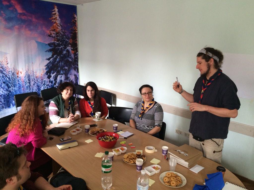 ScoutingTrain's tweet photo. Right now the executive board is in #Kiev to plan common projects with #NOSU! Stay tuned! #ScoutingTrain #scouts http://t.co/lclGCbRAUt