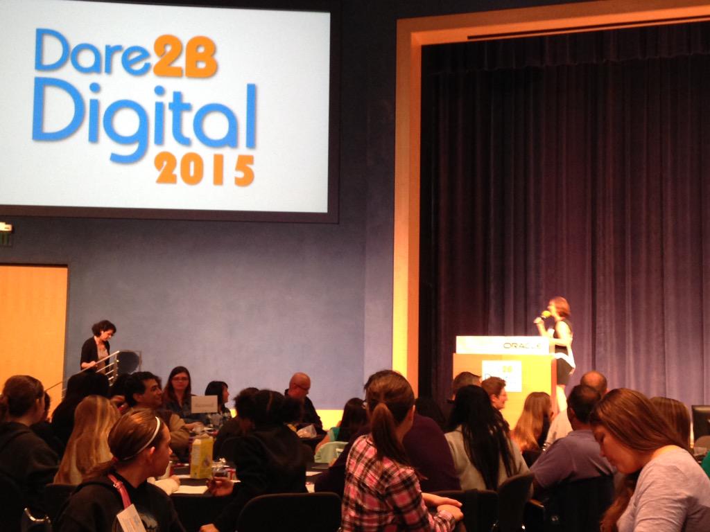 ALearn4KIDS's tweet photo. #d2bd15 packed house at Oracle for the Dare 2B Digital Conference #womenintech #girlsinSTEM http://t.co/jw03oYnStj