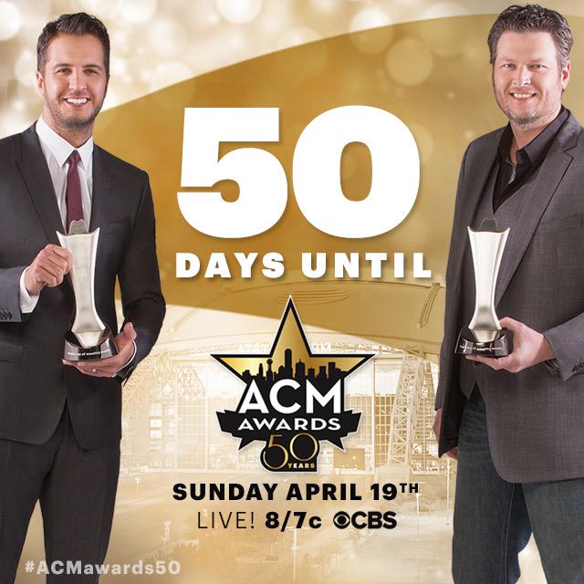 ACMawards's tweet image. 50 days until the 50th Anniversary ACM Awards @ATTStadium! #ACMawards50