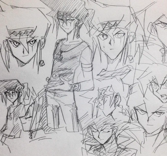【2015/02/28】顔だけだしきちゃない〜 眠くて描く気になれなかったけど、やっぱり描いておきたかった御伽くん…!万丈目さん何でいるの 