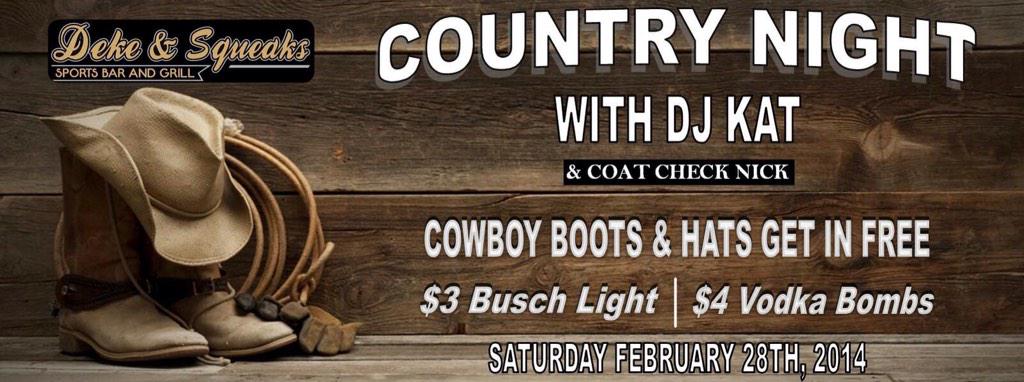 DSqueaks's tweet photo. tonight is COUNTRY NIGHT!! see you animals tonight!! $3 Busch Lights &amp; $4 Vodka Bombs!!! @thebombnation http://t.co/aOefNaJKbn