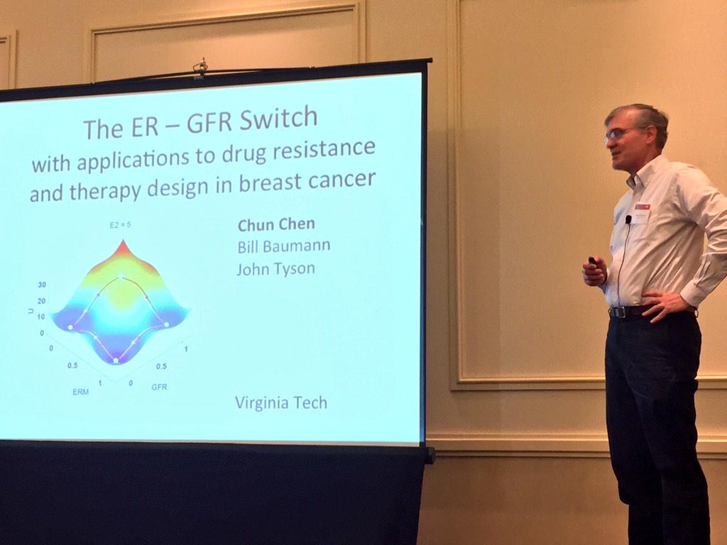 ara_anderson's tweet image. Georgetown ICBP Bill Bauman: Modelling treatment of endocrine therapy-responsive &amp;amp; resistant cancer #icbppsocmath