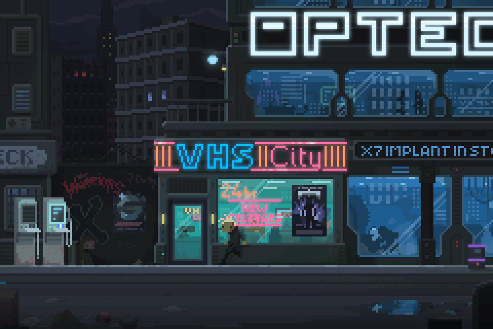 PixelProspector's tweet photo. "Cyberpunk Pixel Art" by @jasontammemagi 
(Animated GIF's)
http://t.co/x5HwmQZDHy #pixelart http://t.co/RynIRQT4Sd