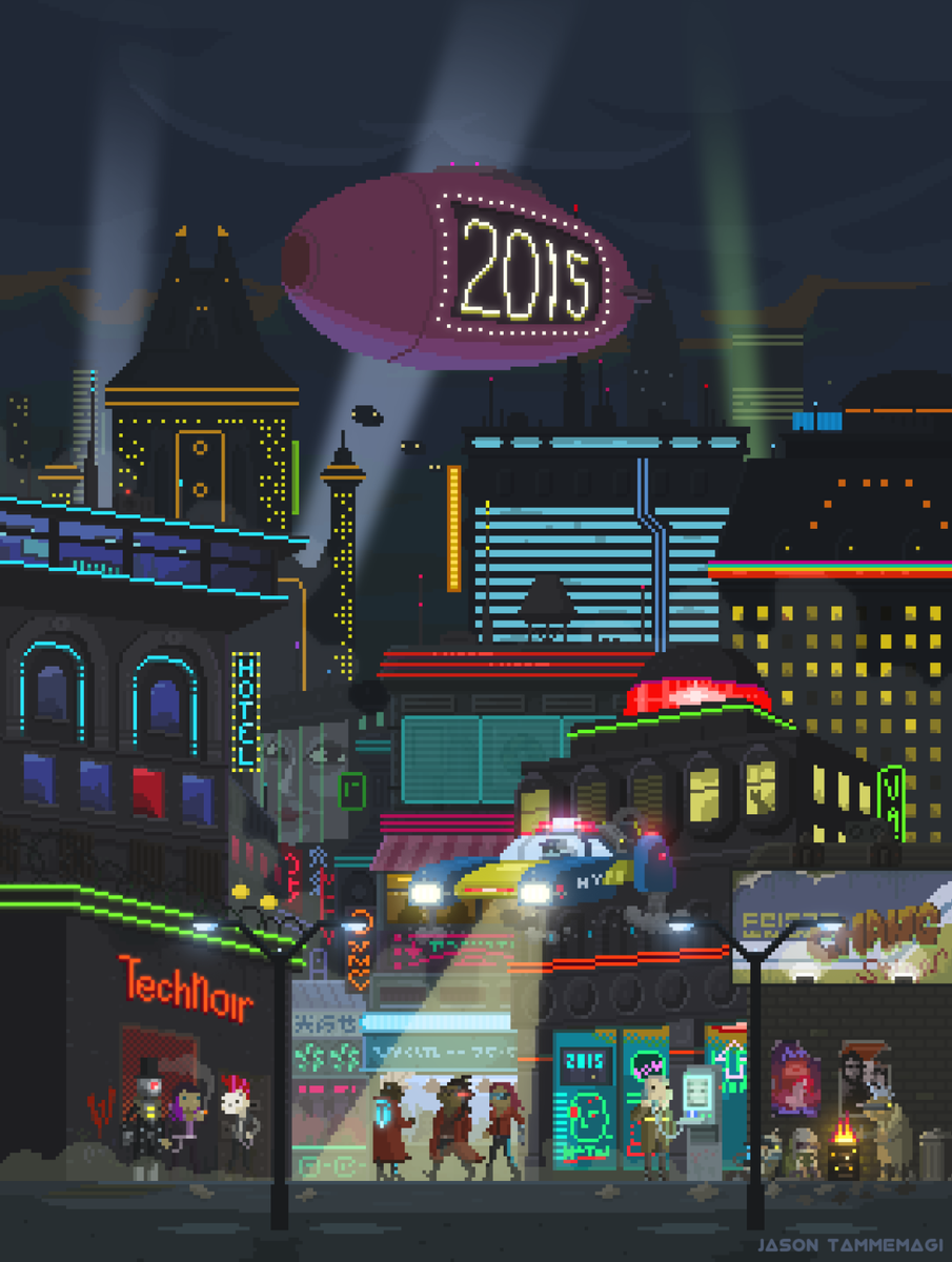 PixelProspector's tweet photo. "Cyberpunk Pixel Art" by @jasontammemagi 
(Animated GIF's)
http://t.co/x5HwmQZDHy #pixelart http://t.co/RynIRQT4Sd