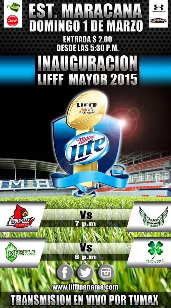 Mañana comienza la <a href="/LIFFFpanama/">Liga de Flag Football Femenino Panamá</a> no te lo puedes perder!!! #CopaMillerLite2015