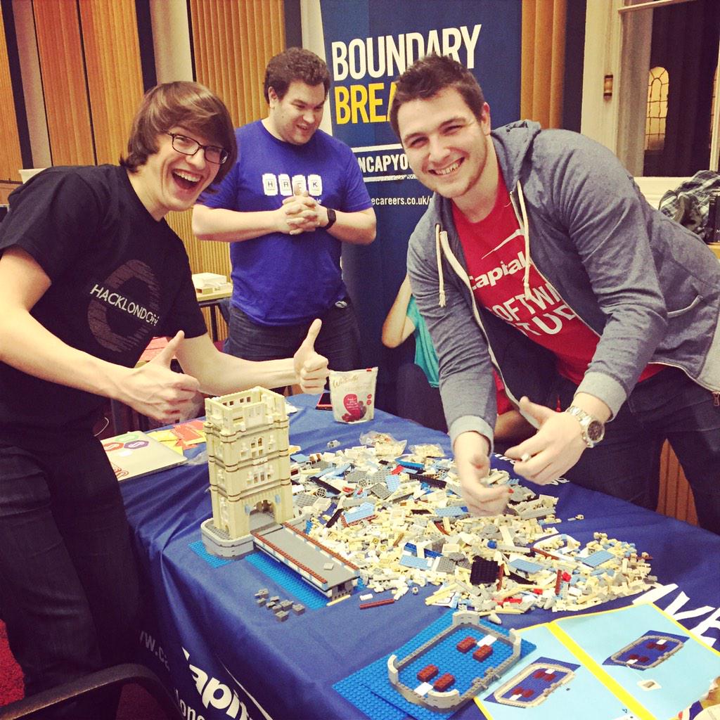 hacklondonuk's tweet image. Need a break? Toys for big kids. Le Tower Bridge will be EPIC #HackLondon #webuildthings @CapitalOneGeek #SponsorLove