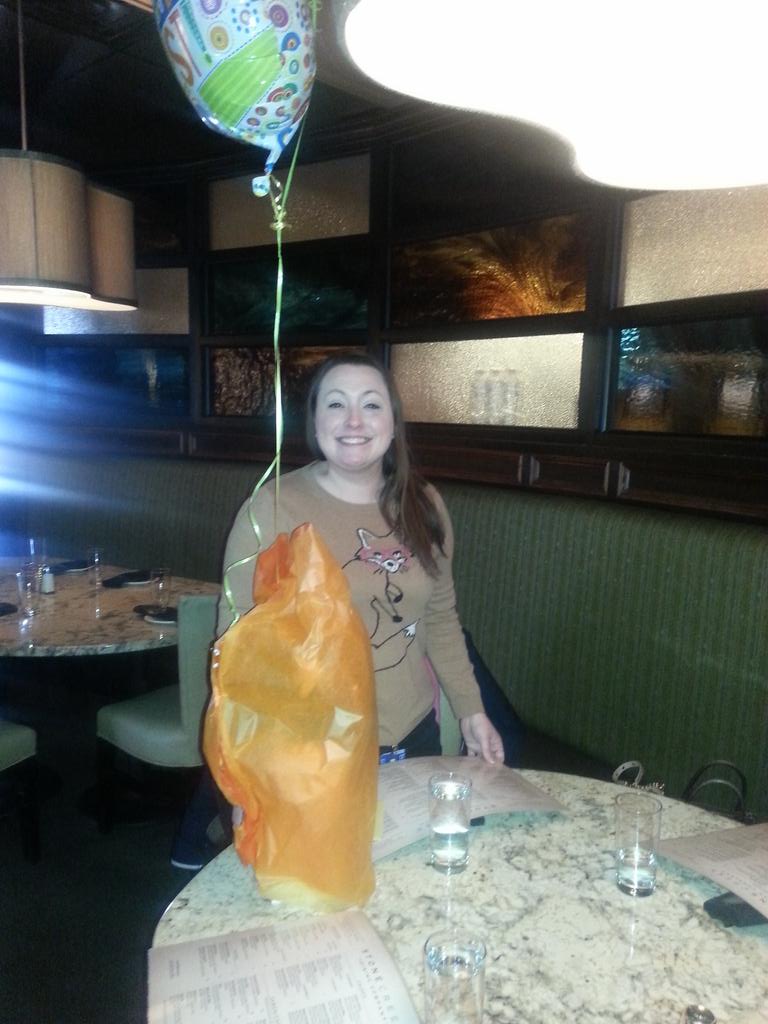 One2OneRecrtng's tweet photo. Celebrating Barbara's bday and saying Goodbye. #TAIndy @WendellSherrell @EliseJRecruits @RecruiterAlliD @KellyMik831 http://t.co/n1RH2zsaBc