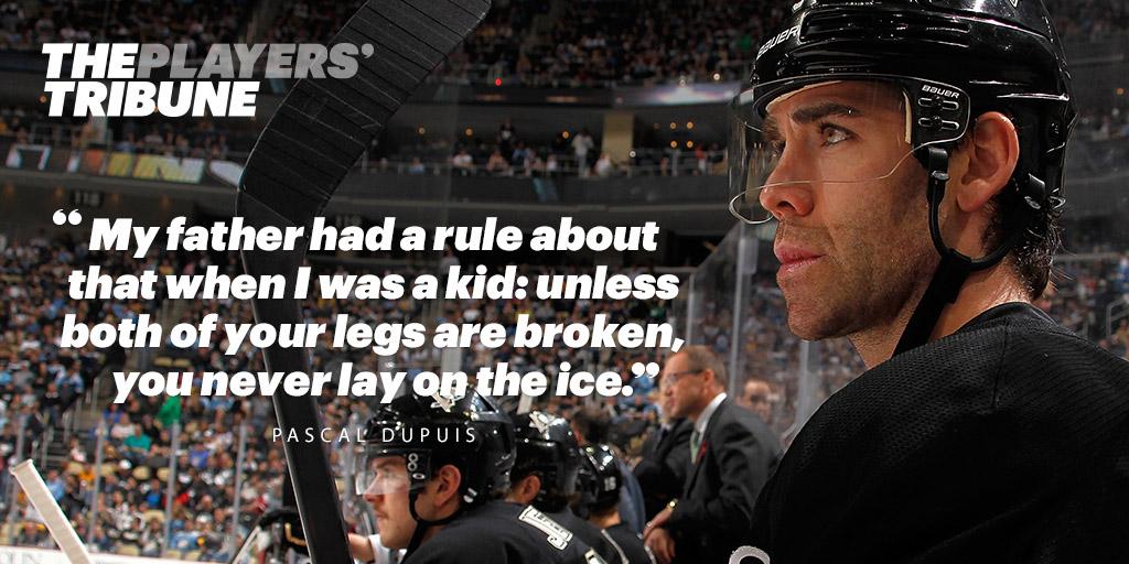 PlayersTribune's tweet image. How @penguins winger @Duper0009 ended up playing 5 games with a blood clot in his lungs. bit.ly/1ABbLQB