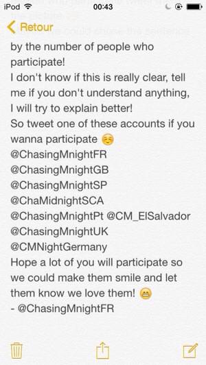 ChasingMnightPt's tweet image. Hi guys! Participate if you're proud of @ChasingMnight 😁 - Cath