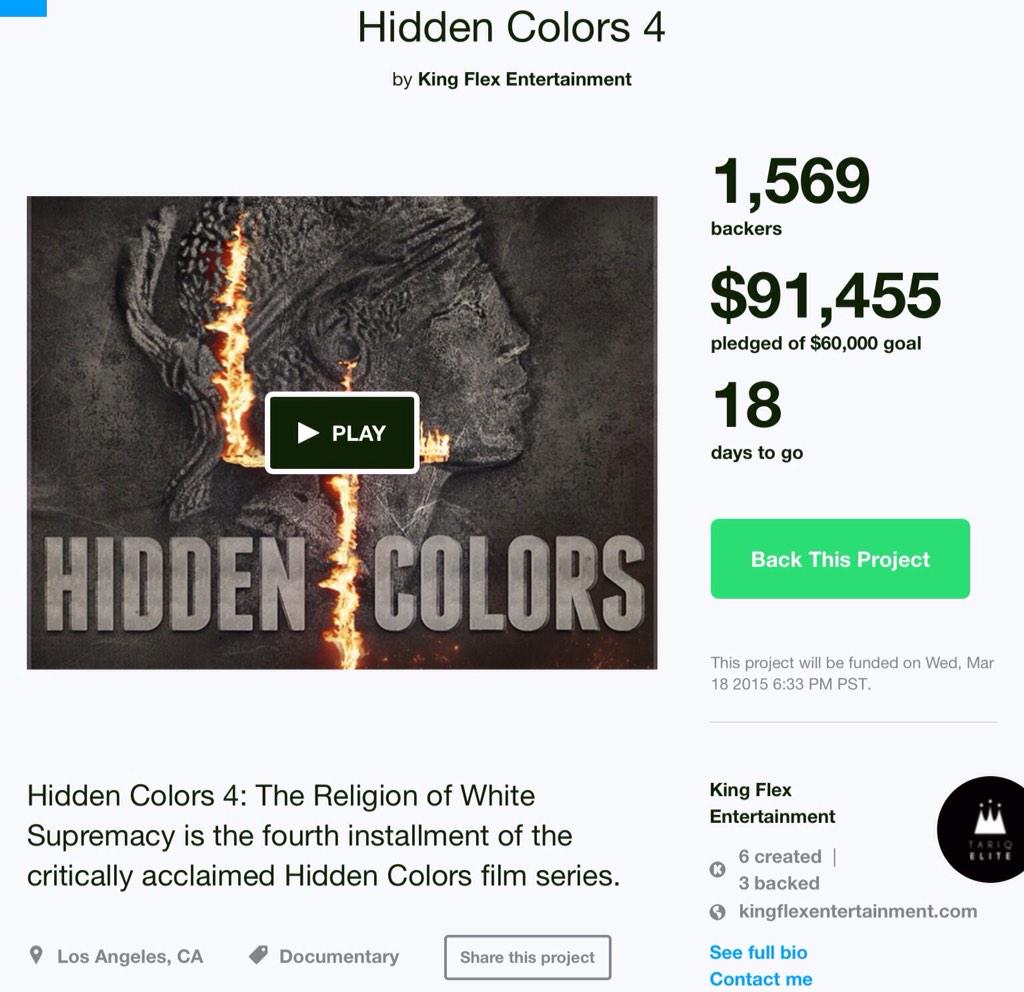 Thanks to everyone who has contributed to the #HC4 #kickstarter. You can still get involved at hiddencolorsfilm.com