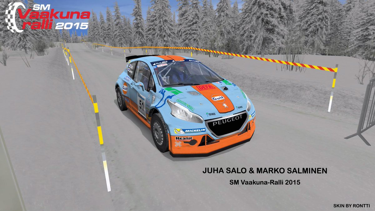 .<a href="/Saloracing/">Saloracing</a> Vaakuna-ralli voiton kunniaksi Vauhtimurot julkaisee uuden skinin! vauhtimurot.blogspot.fi/2013/11/vauhdi… … #ralli