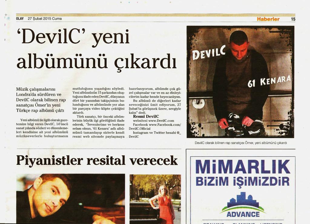 _DevilC's tweet image. DevilC Olay Gazetesinde..!!