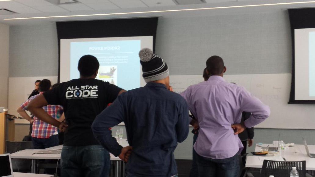 AllStarCode's tweet image. Power posing at #WorldofCoding @MicrosoftNY #YouthSpark