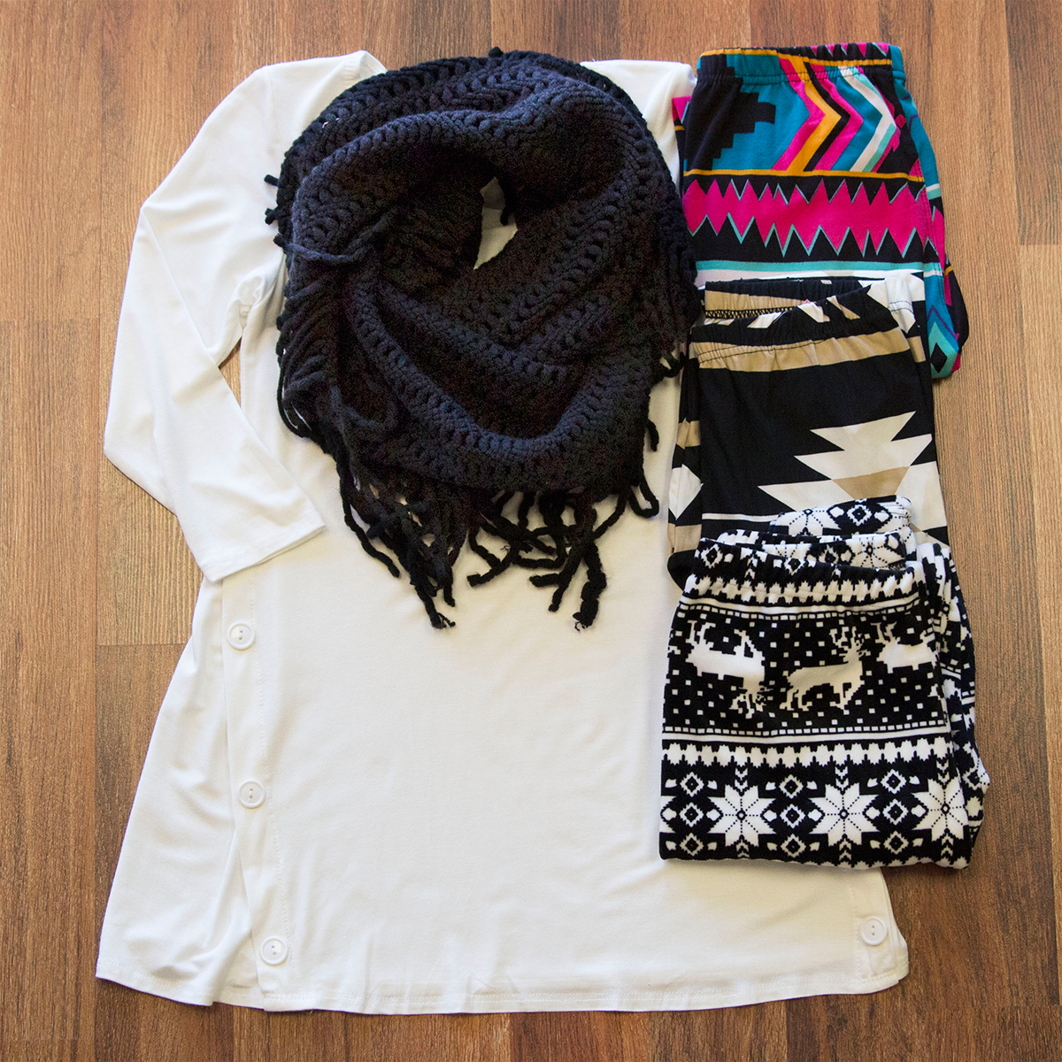 shopamaranth's tweet photo. We are still loving and wearing our patterned leggings! Pair them with this simple button top and a warm scarf! http://t.co/IfjotMJUmK