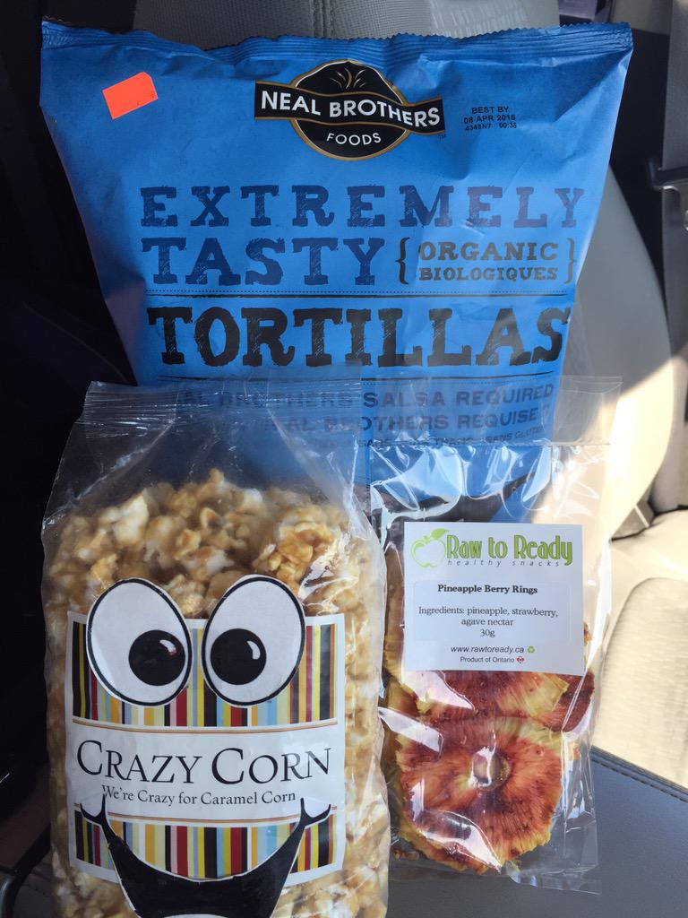 Road trip time for Poppy with some tasty foodie friends! @nealbrothers @Rawtoready @Crazy__Corn #PoppingUpHappiness