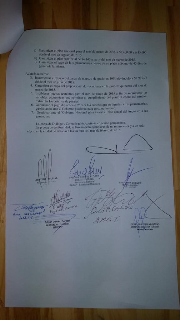 El gobierno garantiza un aumento del 20% para marzo y no menor del 30% para todo el año