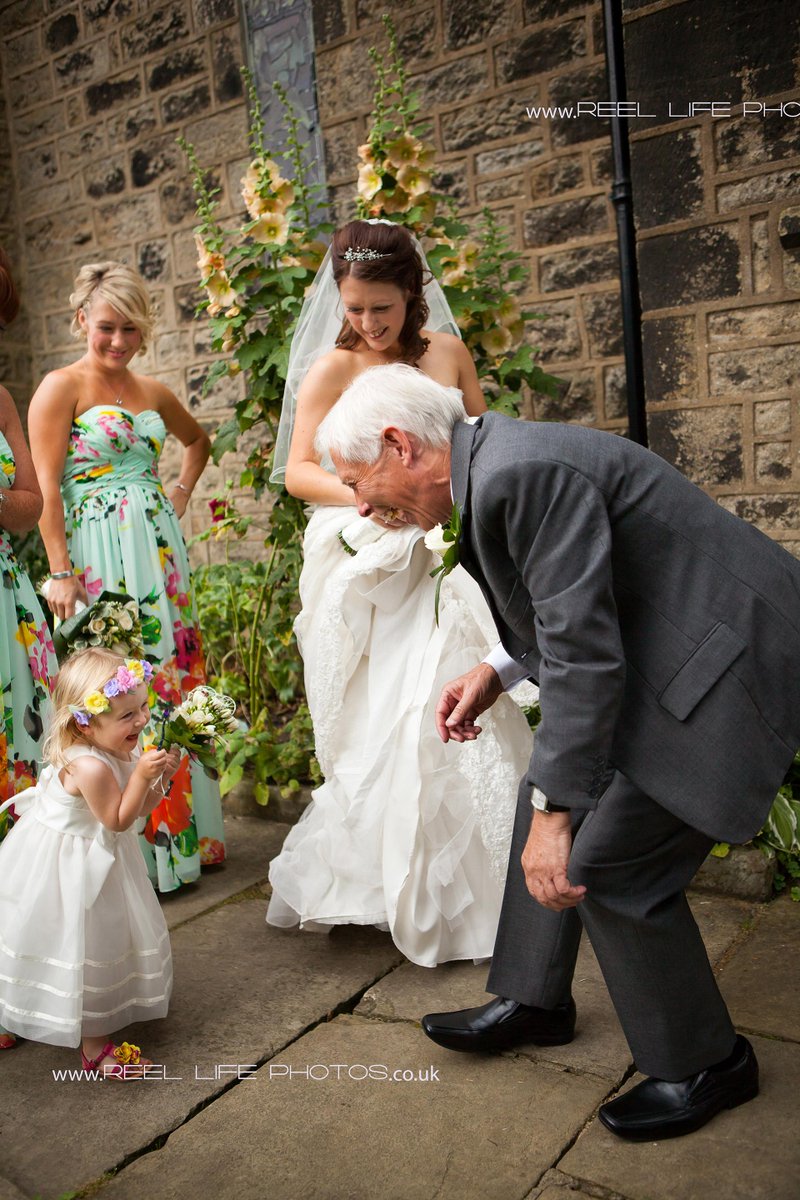 fun natural wedding picture