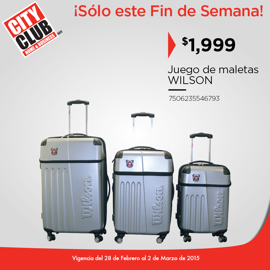 CITY CLUB Twitterissä: "Complementa ese viaje con maletas nuevas a un precio ¡Sólo este fin! Más info aquí: http://t.co/87ZvIebwWN http://t.co/9vSqz0cJC6" Twitter