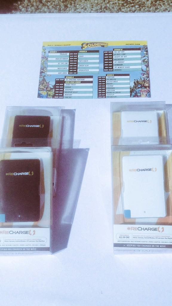 HashtagReCharge's tweet image. Big Day 2 at @soundwavefest today! Make sure you don't run out of phone battery! Come see us! #recharge #phone #life
