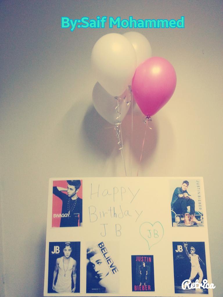  Happy birthday justin Bieber  I made this for you justin  