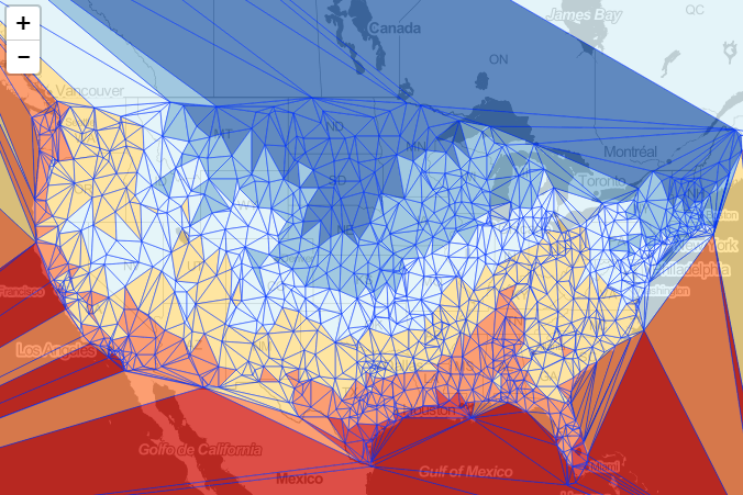 Tanner_Geo's tweet image. Visualizing February #weather patterns with #turfjs and #leaflet. tannerjt.github.io/weathertinturf/.  @LeafletJS @postgresql