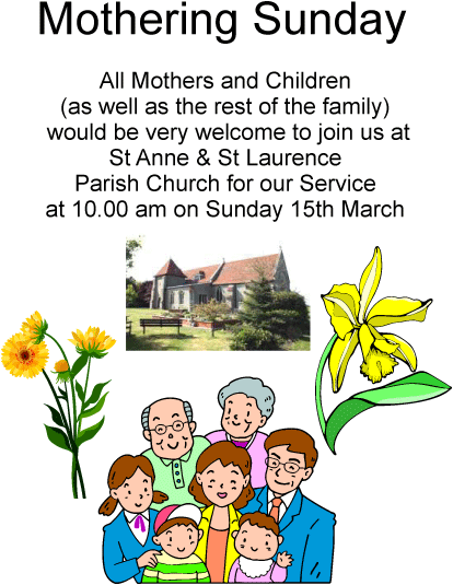 ElmsteadChurch's tweet photo. Please join us for a family celebration on #Mothering #Sunday on the 15 March 2015 http://t.co/WWAiZzM9h5