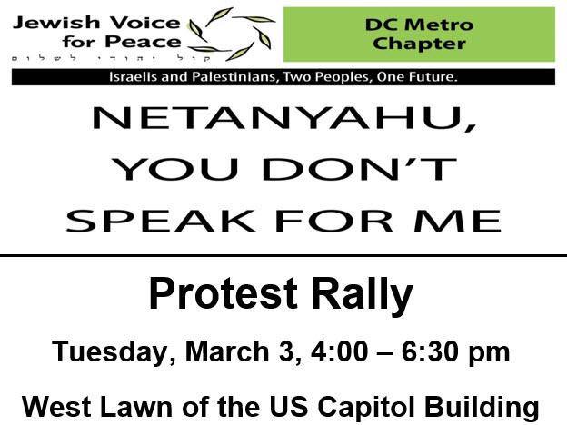 AMPalestine's tweet photo. We're proud to sponsor JVP-DC's rally Tuesday #NOBibi #SkipTheSpeech #EndtheDisrespect http://t.co/ND4GC6WcR1 http://t.co/jP744tcuai
