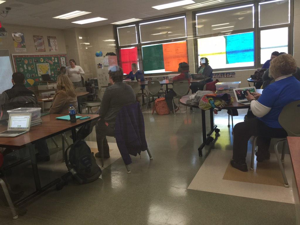 adsamples's tweet photo. WL teachers present and share together  #learningasone http://t.co/pLX9Dw6iHv