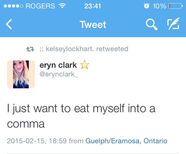 MeninistTweet's tweet photo. She wants to be a punctuation mark so bad http://t.co/TMRPdU2P5c