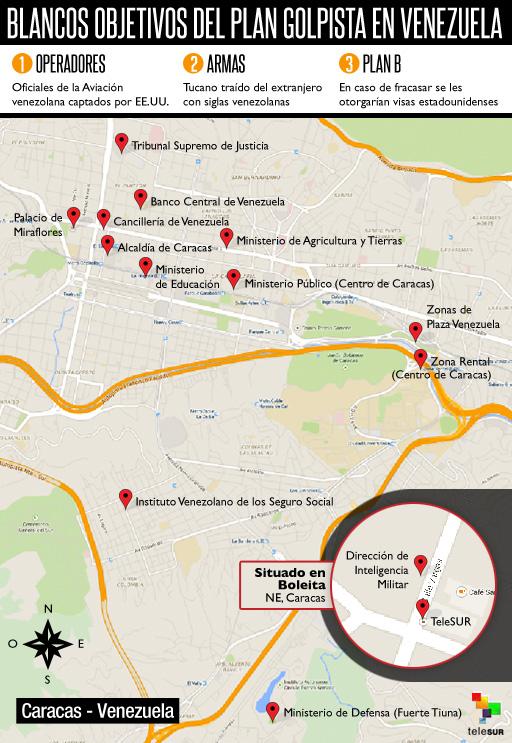 #InfografíateleSUR | Blancos objetivos del Plan Golpista en Venezuela >>> tlsur.net/1D2rhav