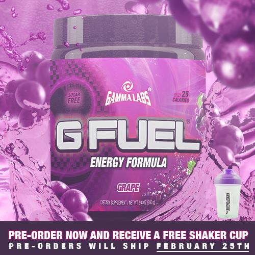 KOSDFF's tweet photo. NEW #GFUEL Flavor GRAPE is out NOW!! http://t.co/ent2C1LMaR  CODE: "KOSDFF" for 10% OFF!! @GFuelEnergy http://t.co/9WUmBS50gJ