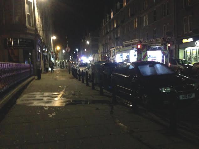 People were evacuated from the building and #Rosemount Viaduct was closed.