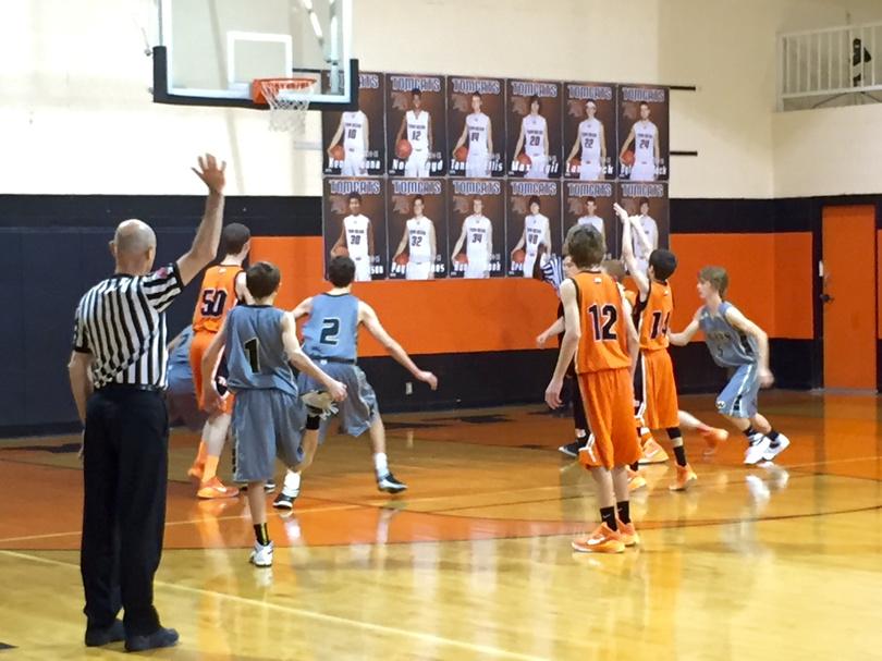JV boys in action vs Whitewright. <a href="/TBTomcatBBall/">Tomcat Basketball</a> <a href="/TBHS15/">Tom Bean High School</a>
