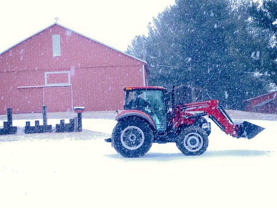 A little taste of what's to come! Getting farm ready for #BigSnow #FarmSnow