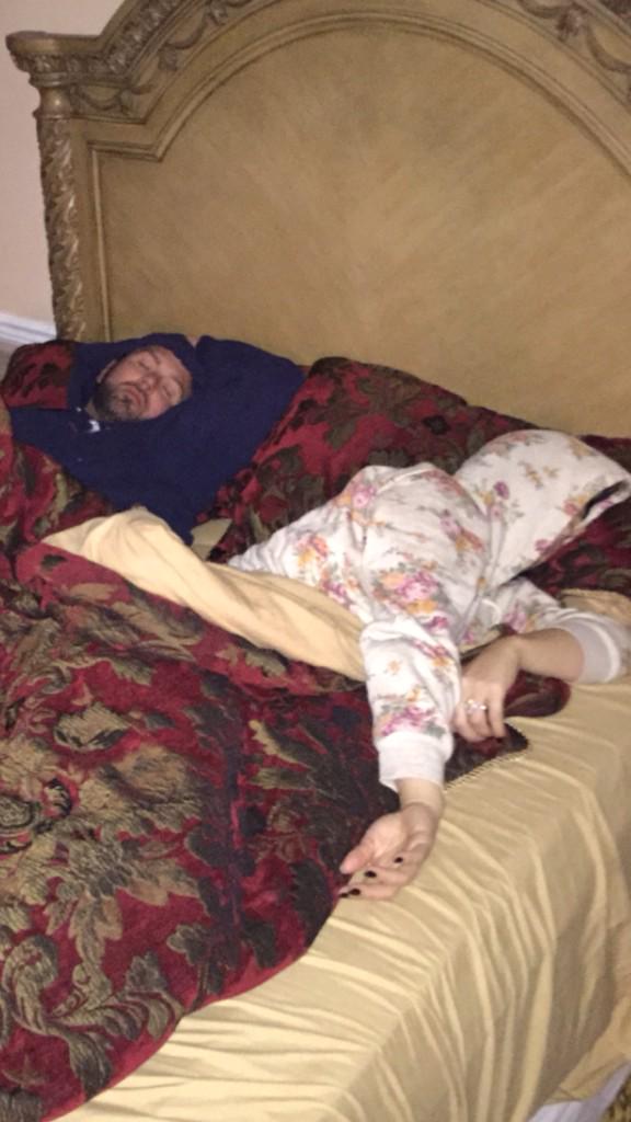 RogerMathewsNJ's tweet photo. The couple that pukes together, stays together. #SoooSick #AngelIsSafe http://t.co/47DKqeSbVY
