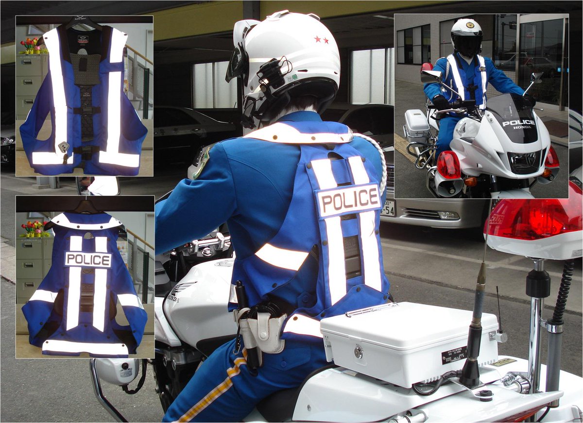 熊本県警察本部 もちろん白バイ隊員もプロテクター エアバッグジャケット を着装しています バイクに乗られる皆様は プロテクターの着装をお願いします 団長 前ｒｔ Http T Co 8tu3dxvvqs